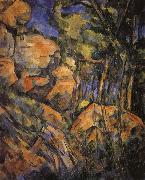 Paul Cezanne near the rock cave oil on canvas